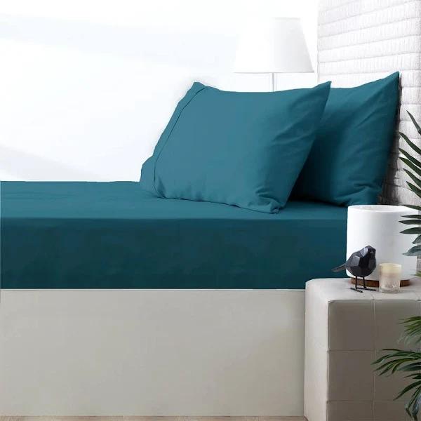 Park Avenue 500 Thread Count Natural Cotton Combo Set - Teal Double