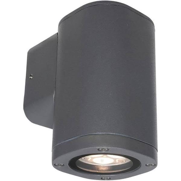 Brilliant Glenelg LED Fixed Exterior Wall Light - Charcoal