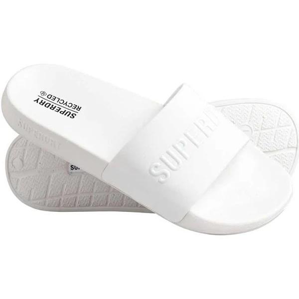 Superdry Code Logo Pool Sliders Optic L