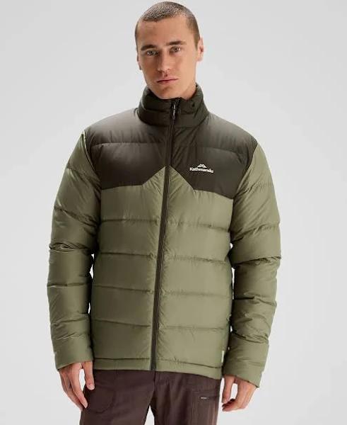 Kathmandu Epiq Men's 600 Fill Down Jacket | Green/Dark Green Puffer Jacket - XL