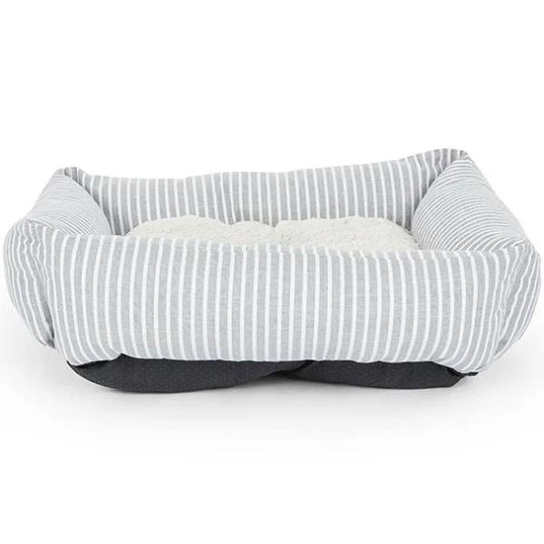 All Day Stripe Bolster Dog Basket Grey S-60x50x180cm