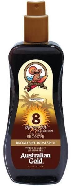 Australian Gold - Spray Gel Sunscreen SPF 8 With Instant Bronzer