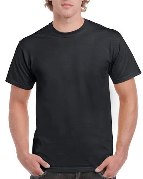 Gildan Heavy Cotton Adult Short Sleeve Crew Neck T-Shirt - Black - XXXXX-Large - AfterPay & zipPay Available