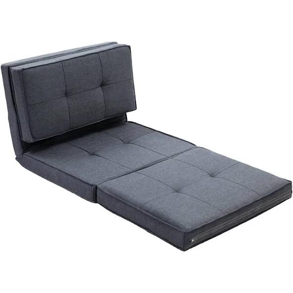 Artiss Lounge Sofa Bed Floor Couch Recliner Chaise Chair Futon Folding - Grey