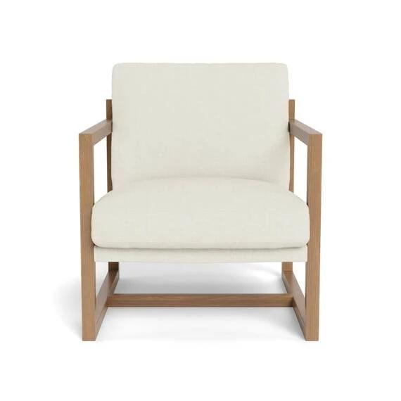 Cubist Fabric Occasional Armchair White by Freedom