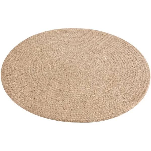 Habitat Sanctuary Stylish Placemat Jute Natural White Round