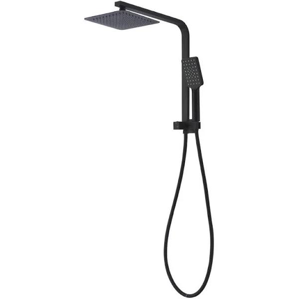 Bad und Kuche Eckig Multifunction Hand Shower with Overhead Rain Shower Matt Black - BKSS101H-B