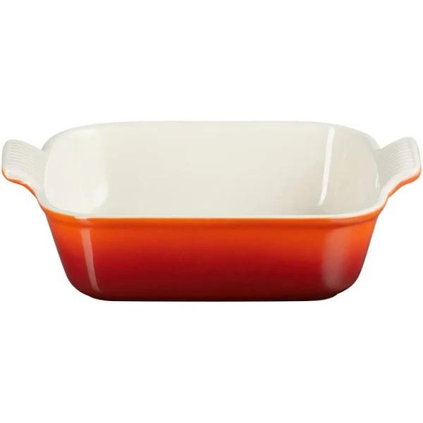 Le Creuset Stoneware Heritage Deep Square Dish 23cm Cayenne