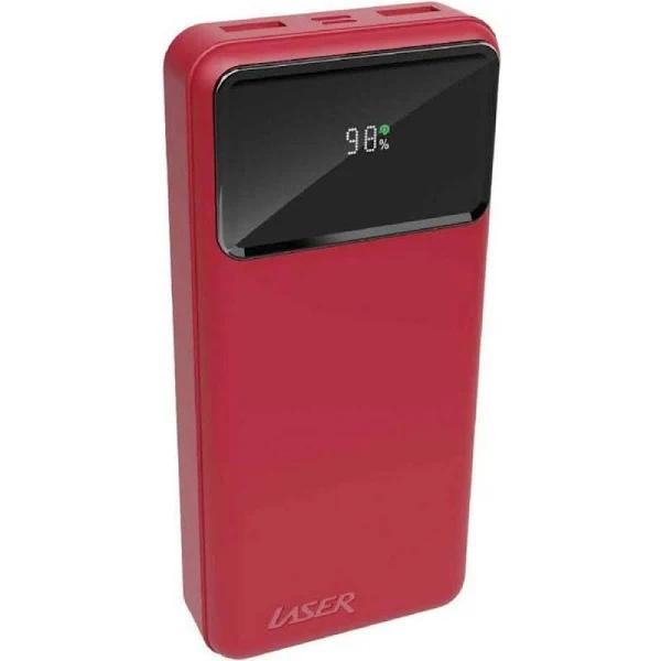 Laser 18W PD 20000mAh Power Bank Micro USB/C Portable Charger - Red