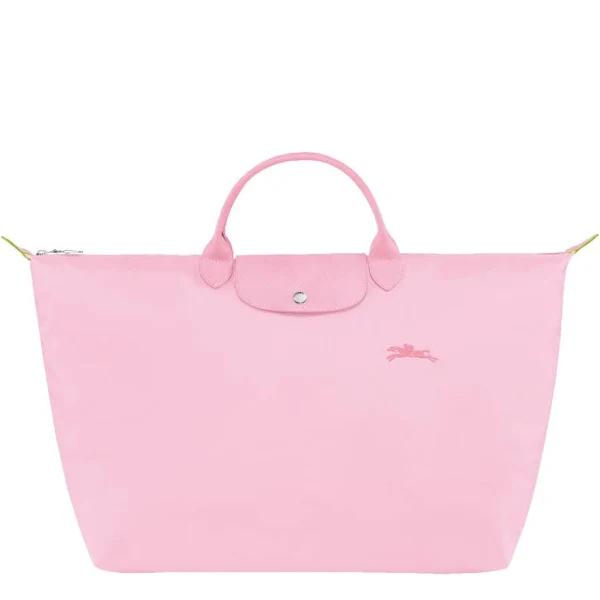 Longchamp Le Pliage S Green Canvas Travel Bag in Pink