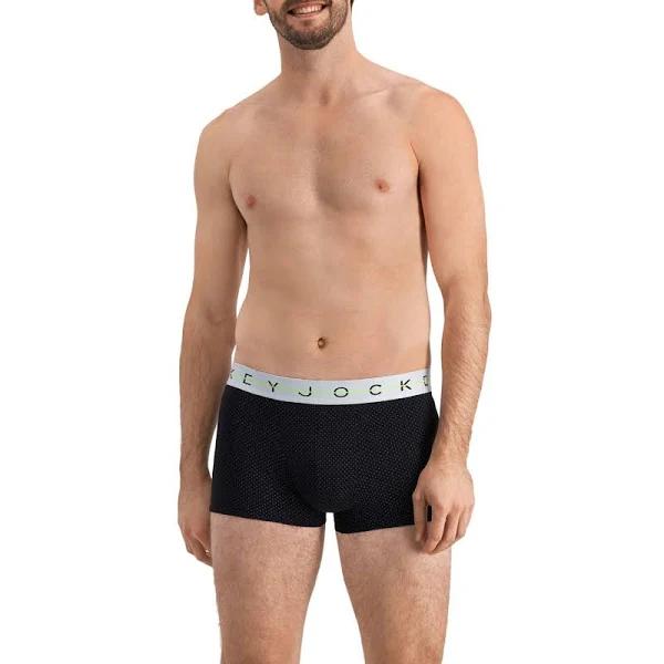 Jockey Mens Cotton NYC Print Trunk Black with White Spots Underwear