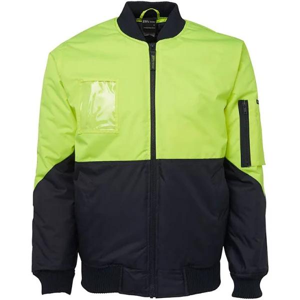 JB's Hi Vis Flying Jacket - 6HVFJ, M / Lime/Navy