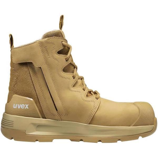 Uvex 3 X-Flow Side-Zip Work Boot Tan US 14