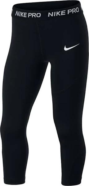 Nike Pro Girls Capris Black / White XS