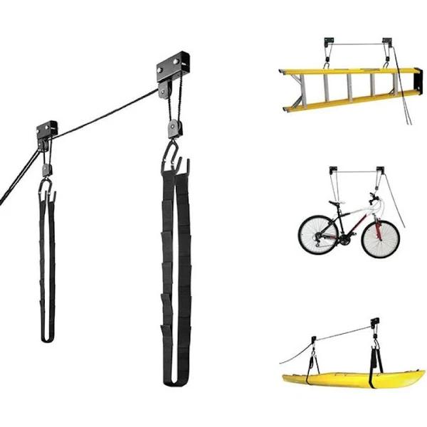 Kayak Ceiling Storage Bike Ceiling Mount, Kayak Stand or Kayak Hanging Hoist Lifts, Kayak Garage Storage Premium Quality Pulley System For Canoe