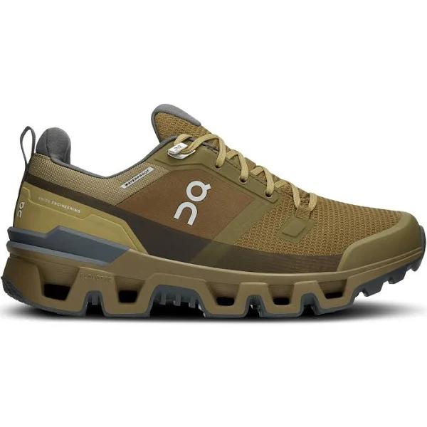 On Women's Cloudwander Waterproof Hiking Shoe in Hunter/Safari, Size: 5.5, Polyamide Recycled Polyester