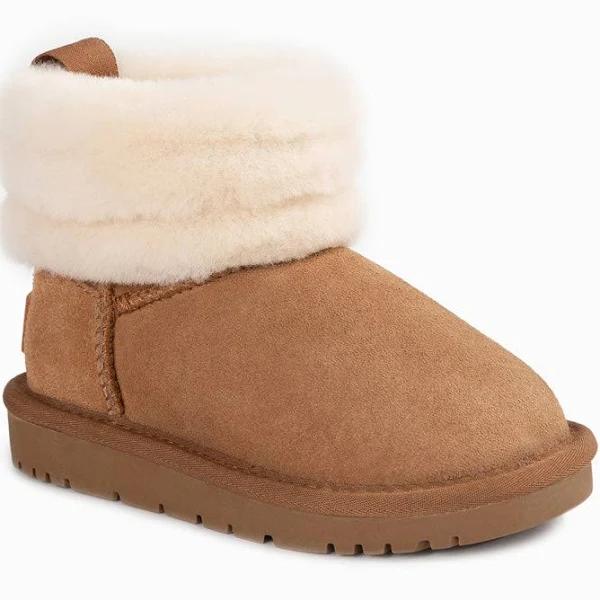 UGG OZWEAR Kids Fluff Mini Boots-Chestnut-25