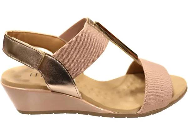 Malu Supercomfort Bonita Womens Comfort Wedge Sandals Made in Brazil - Nude - 9 AUS or 40 EUR