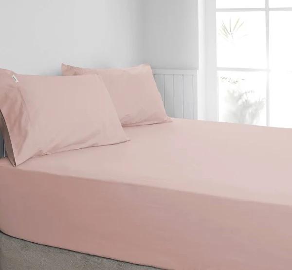 Algodon 300TC Cotton Fitted Combo Sheet Set Blush / Double