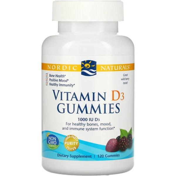 Nordic Naturals - Vitamin D3 Gummies Wild Berry 1000 IU - 120 Gummies