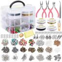 EuTengHao Jewelry Making Supplies, 1172Pcs Jewelry Making Tools Kit with Jewelry Pliers Beading Wire Jewelry Pearl Beads and Charms Findings Spacer