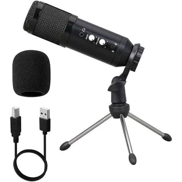 USB Condenser Mic Recording PC Plug & Play Studio Microphone Podcast