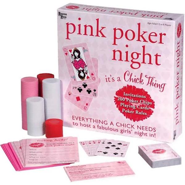 Pink Poker Night Classic Card Game, by University Games