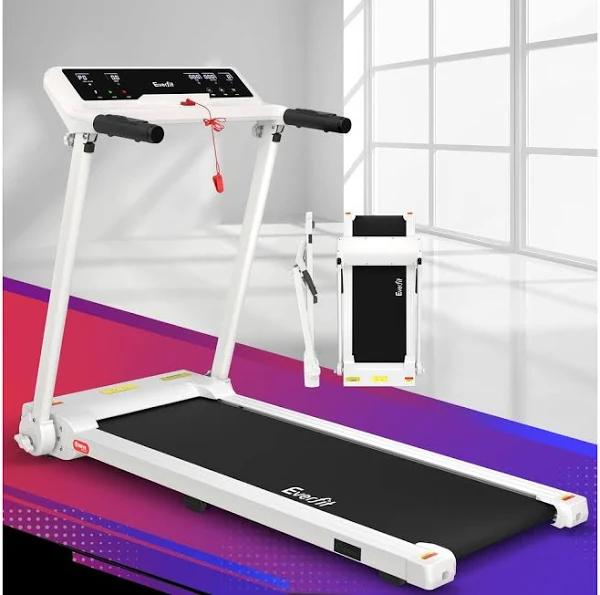 Everfit Treadmill Electric Home Gym Fitness Excercise Knob Foldable 450mm White