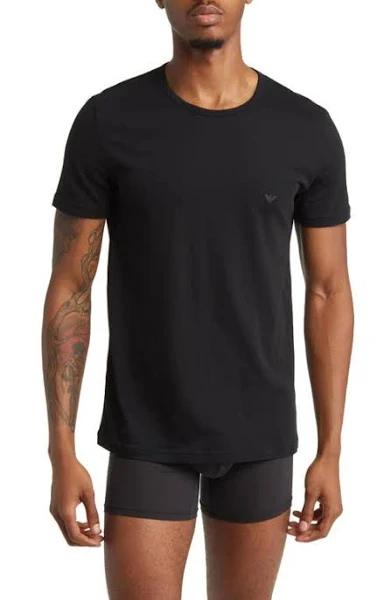 Emporio Armani Men's Crew Neck Tee / T-Shirt / Tshirt 3-Pack - Black