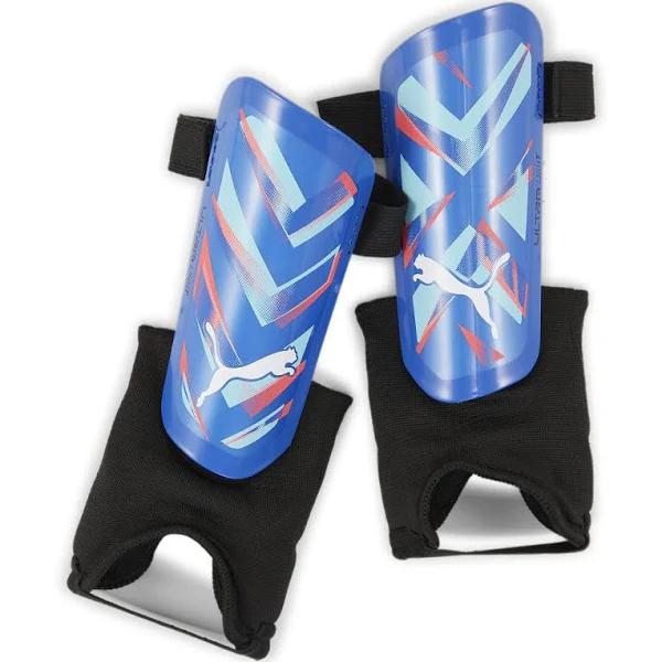 Ultra Light Ankle Football Shin Guards in Bluemazing/Electric Peppermint, Size XS, Ethylenvinylacetat by Puma