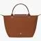 Longchamp Le Pliage Green Small Top-Handle Bag Brown