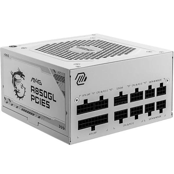 MSI Mag A850GL PCIE5 850W White Power Supply