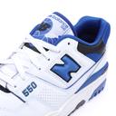 New Balance White & Blue 550 Sneakers