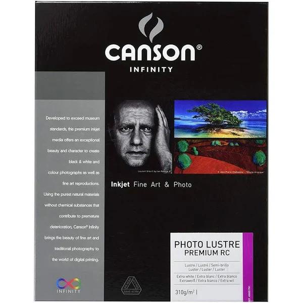 Canson Infinity Photo Lustre Premium RC Paper 17 x 22", 25 Sheets, Sheet Size 17x22" [ANSI C], Luster, Photographic, Type/Style Resin