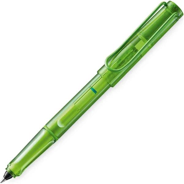 Lamy Balloon 311 Rollerball Pen Fully Transparent Green with Distinctive Grip and Powder-coated Metal Clip - with Rollerball Cartridge - Line Width M