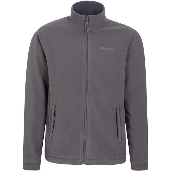 Mountain Warehouse Mens Bernard II Windproof Fleece Jacket Grey XS