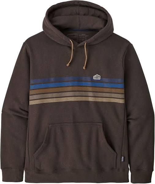 Patagonia Line Logo Ridge Stripe Uprisal Hoody - Ink Black / XS