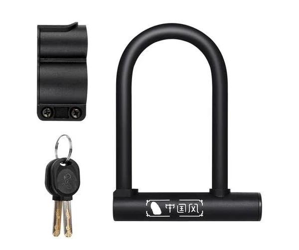 West Biking Bicycle U Lock MTB Road Bike Wheel Lock 2 Keys Anti-theft Safety Motorcycle Scooter Cycling Lock Bicycle Accessories