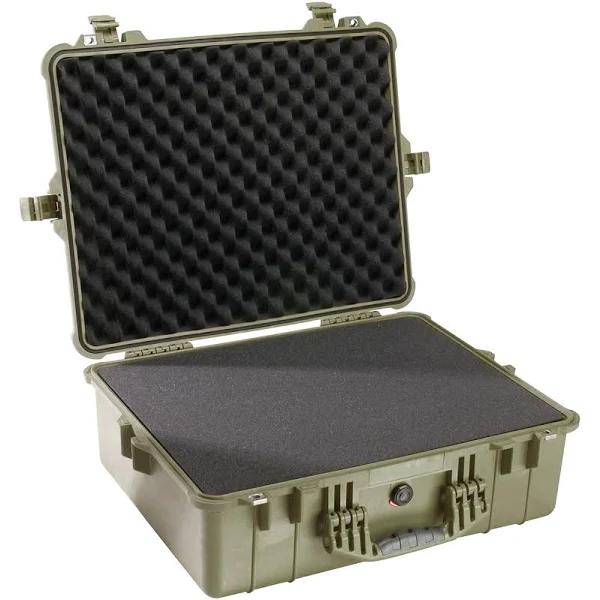 Pelican 1600 Case With Foam (Olive Drab Green)