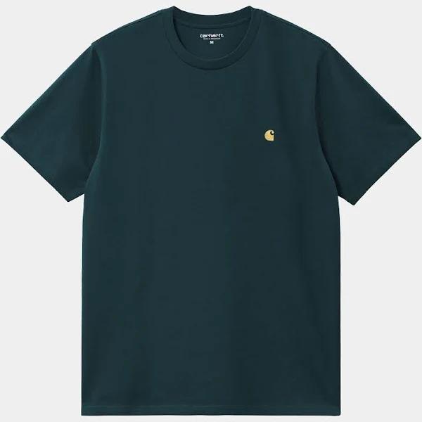 Carhartt WIP S/S Chase T-Shirt - Duck Blue / Gold - 2XL - Men