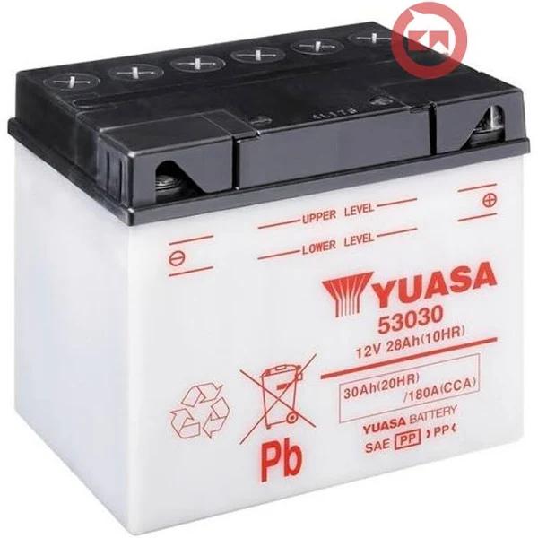 Yuasa 53030 Battery Without Acid Pack