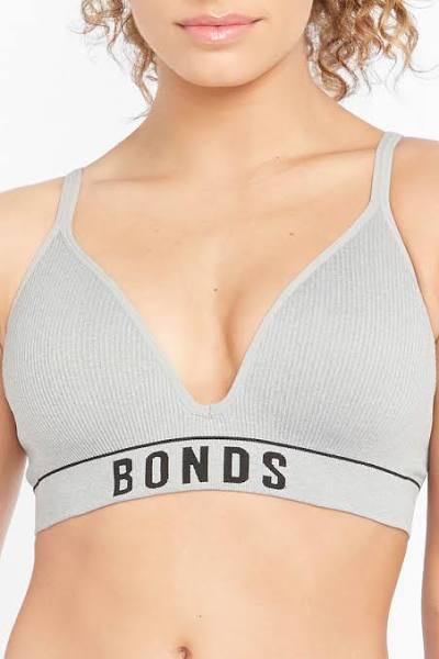 Bonds Retro Rib Wirefree Tee Bra YXF7Y Grey Marle