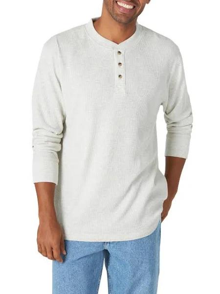 Wrangler Authentics Men's Long Sleeve Waffle Henley