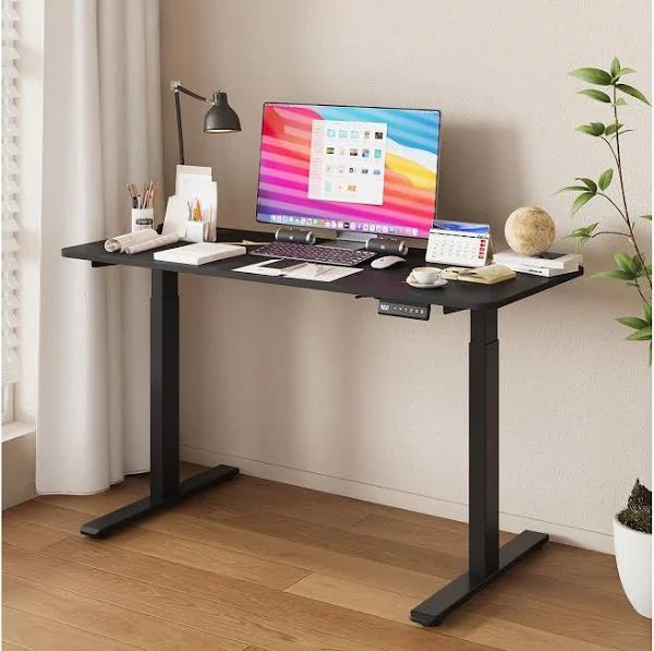 Advwin Electric Standing Desk Dual Motor Height Adjustable Motorised Sit Stand Up Desk 120*60cm Black Frame