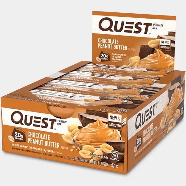 Quest Nutrition Protein Bar - Chocolate Peanut Butter / 12 Lines