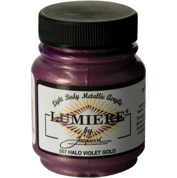 Jacquard Lumiere Metallic Acrylic Paint - Halo Violet Gold 70ml