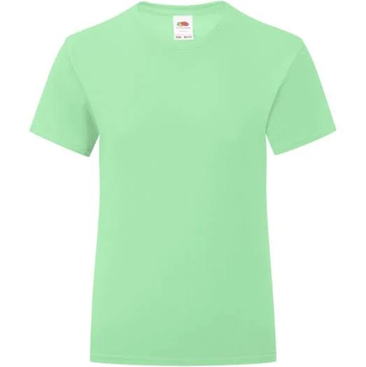 Fruit of The Loom Girls Iconic T-Shirt (Neo Mint) (5-6 Years)