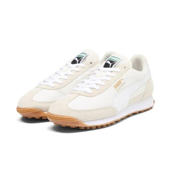 Easy Rider Vintage Unisex Sneakers in Alpine Snow/White/Gold, Size 4.5, Rubber by Puma