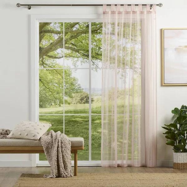 Mode Home Blush Sheer Tab Top Curtain