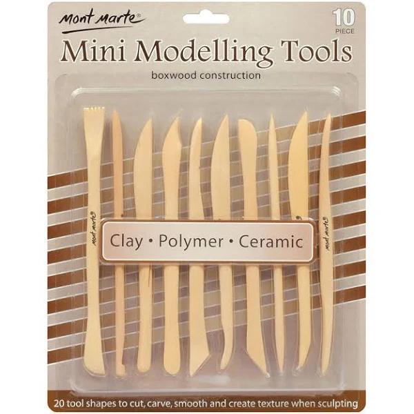 Mont Marte Sculpting - Mini Boxwood Modelling Tools 10pc